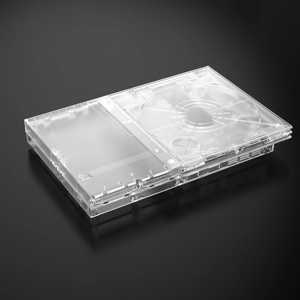 Bitfunx Transparent Replacement Shell Full Housing Case for PlayStation2 Slim for PS2 Slim Game Console