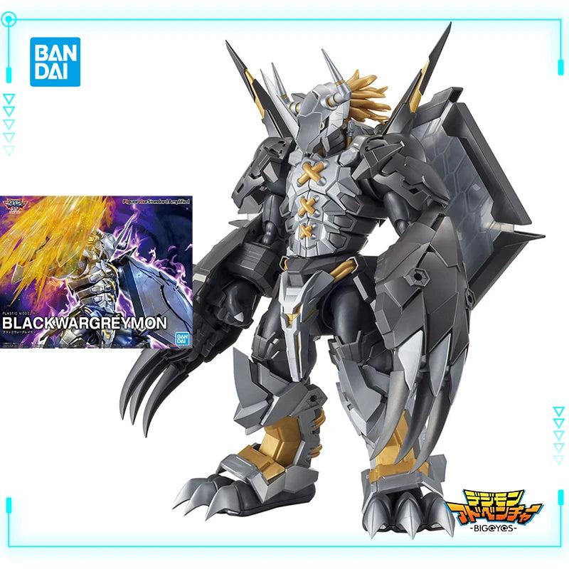 Bandai Original Genuine Digimon Adventure 02 Black WarGreymon Figure-rise Standard Amplified Assembly Models Action Figures Toys