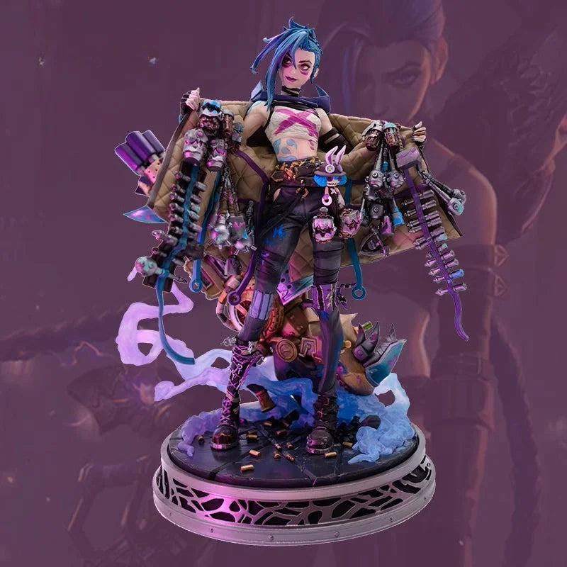 League of Legends Lol Double City War Jinx 1/7 Скулптура Аксесоари за игри Фигурки Колекционерски играчки за геймъри