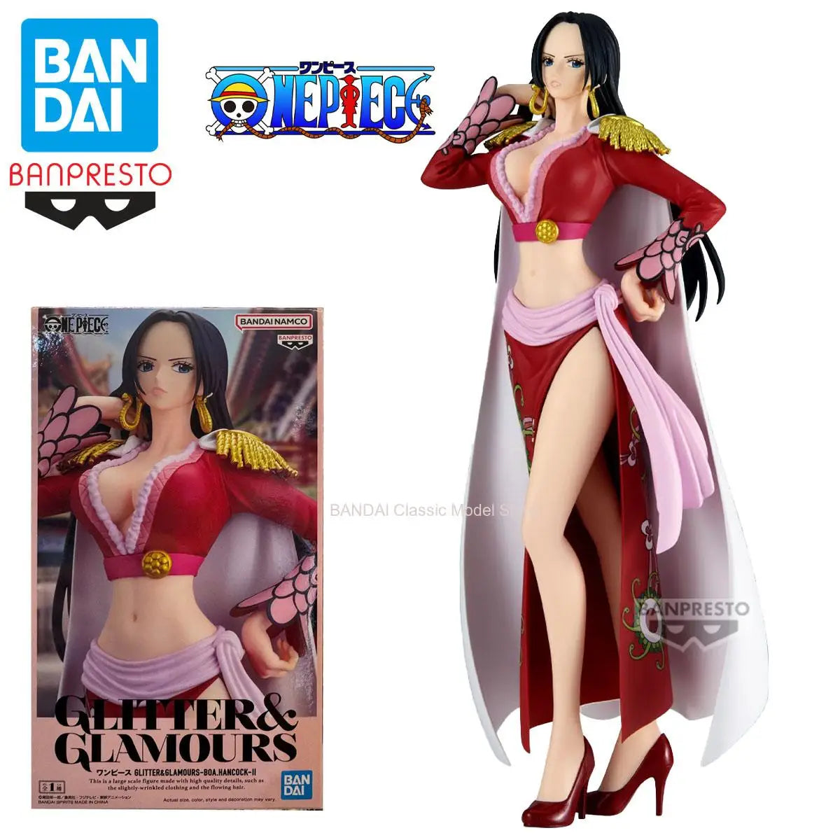 100% BANDAI Banpresto Original Anime One Piece GLITTER GLAMOURS Boa Hancock PVC Action Figure Collectible Model Toy Gifts