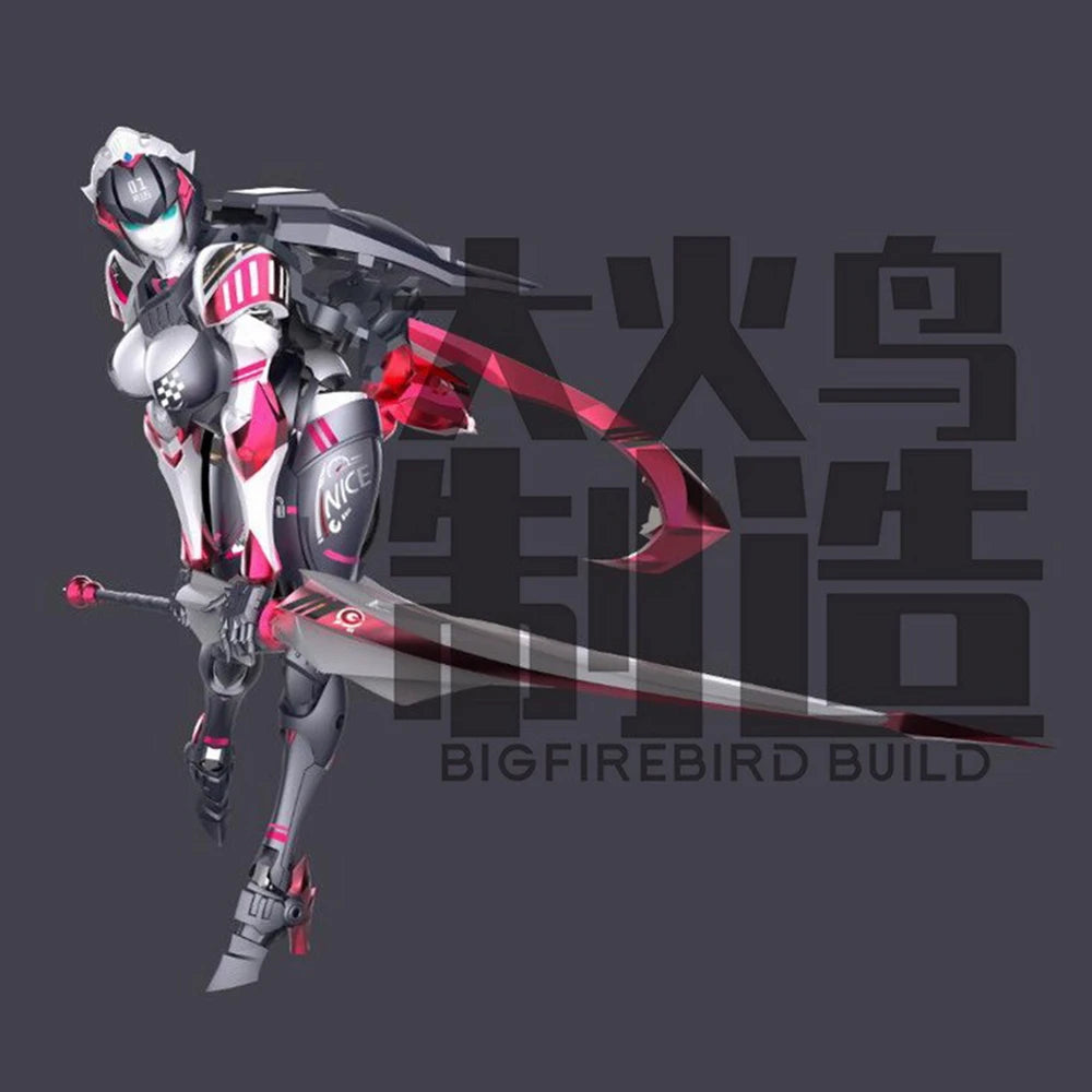 New BigFirebird Build   EX-01PLUS EX01 MOOKA MOCHA Mobile Suit Girl Alloy Model Action Figure Toy With Box in stock