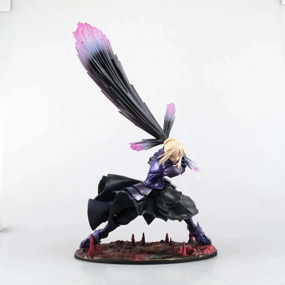 Fate/Stay Night Altria Pendragon Black Saber Hammer Anime-Actionfigur, 18 cm, voll bewegliches Spielzeugmodell für Sammler und als Geschenk