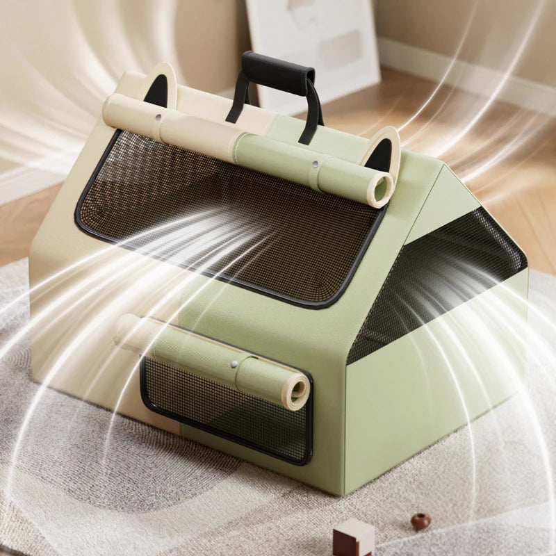 Geschlossene Entbindungsstation für Katzen, sicheres Haustier-Lieferhaus für die Zucht, Welpen-Geburtsnest, atmungsaktives Design, bequemes Kätzchenbett