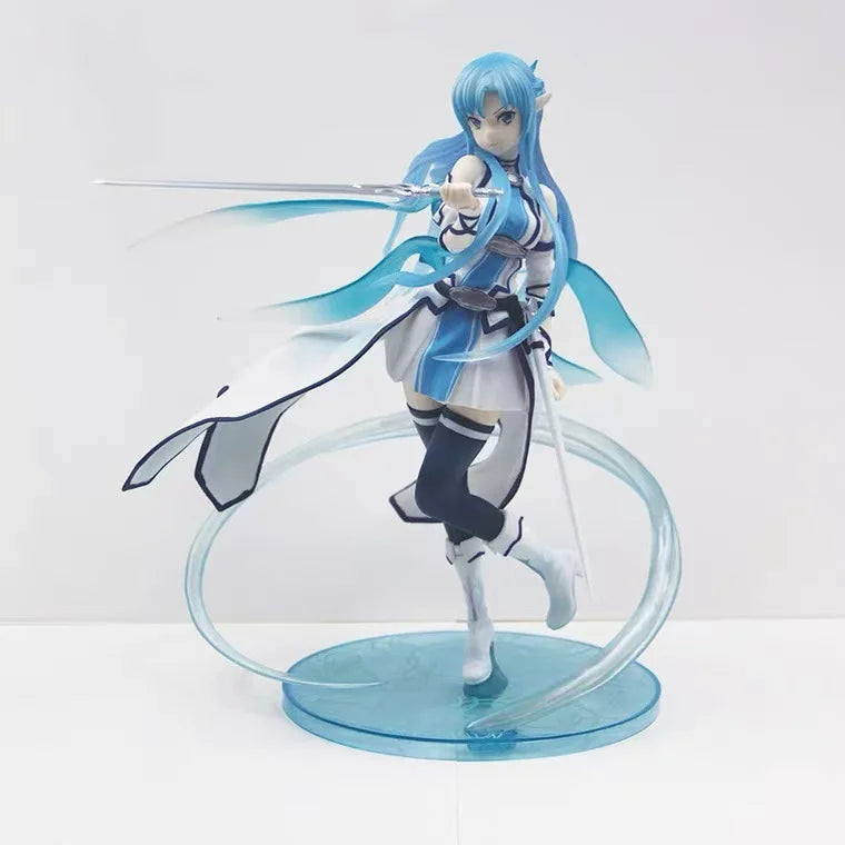 23cm Sword Art Online Yuuki Asuna Water Spirit Anime Figure - Model Statue, Fans Collection, Desktop Decoration Ornament Toy