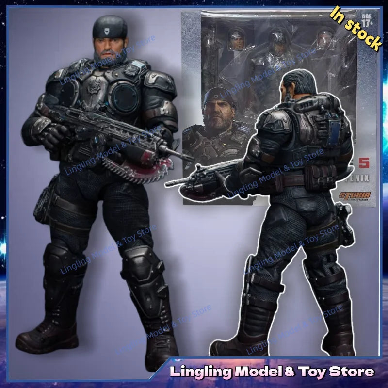 In Stock New Original Storm Toys 1/12 Gears of War Marcus Fenix 15cm PVC Action Figure Gifts Toys Collection