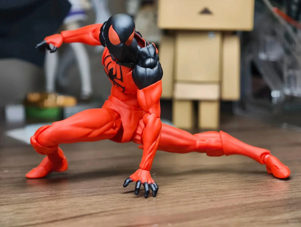 Играчки за бъркотия Спайдърмен Симбиот Кайн Messtoys На склад Спайдърмен Червен и черен костюм Паяк Аниме Фигурка Детски подаръци за рожден ден