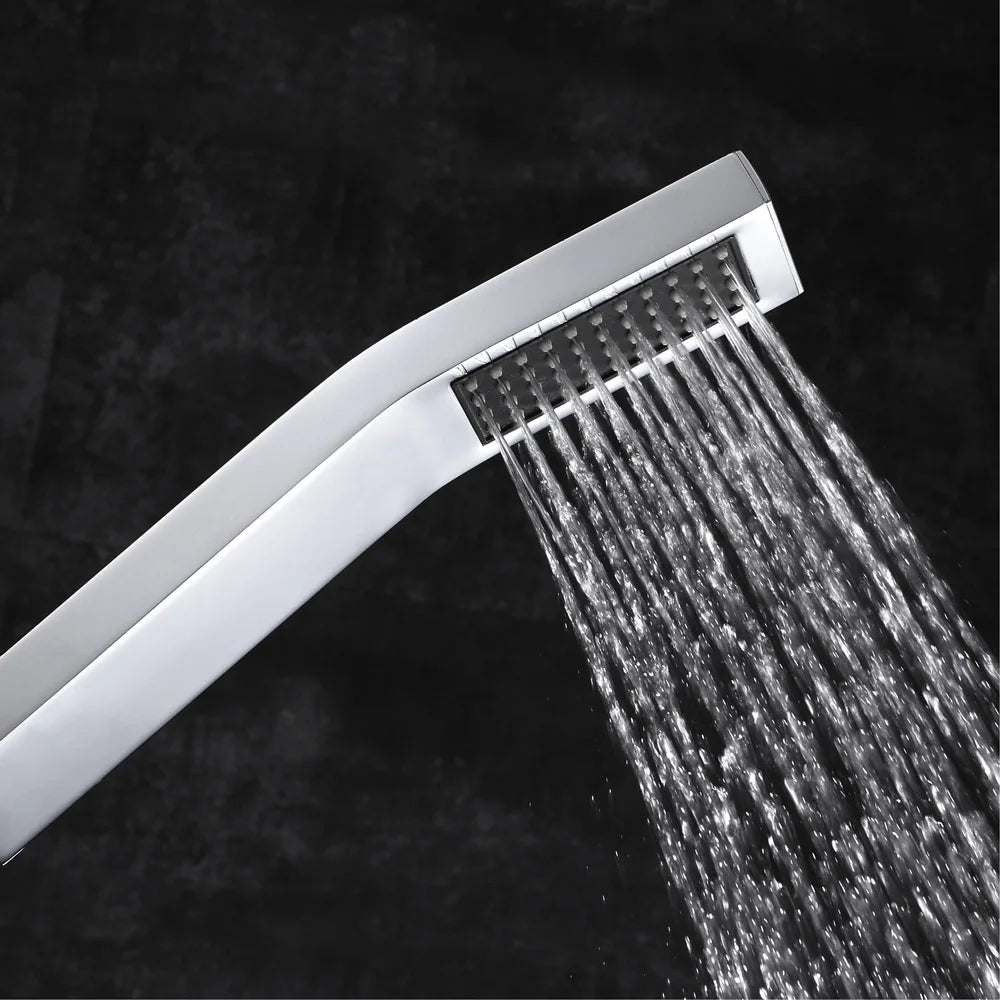 M Boenn 4 Functions Shower System Set Embedded Ceiling 638*338mm LED Shower Head Rainfall Bathroom Faucets Thermostatic Diverter