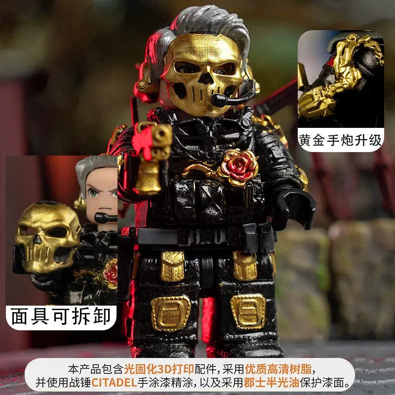 New Veyron Arknights Figures Delta Operations Mai Xiaowen Figure Miniatures Building Blocks Red Wolf Peripheral Model Toys