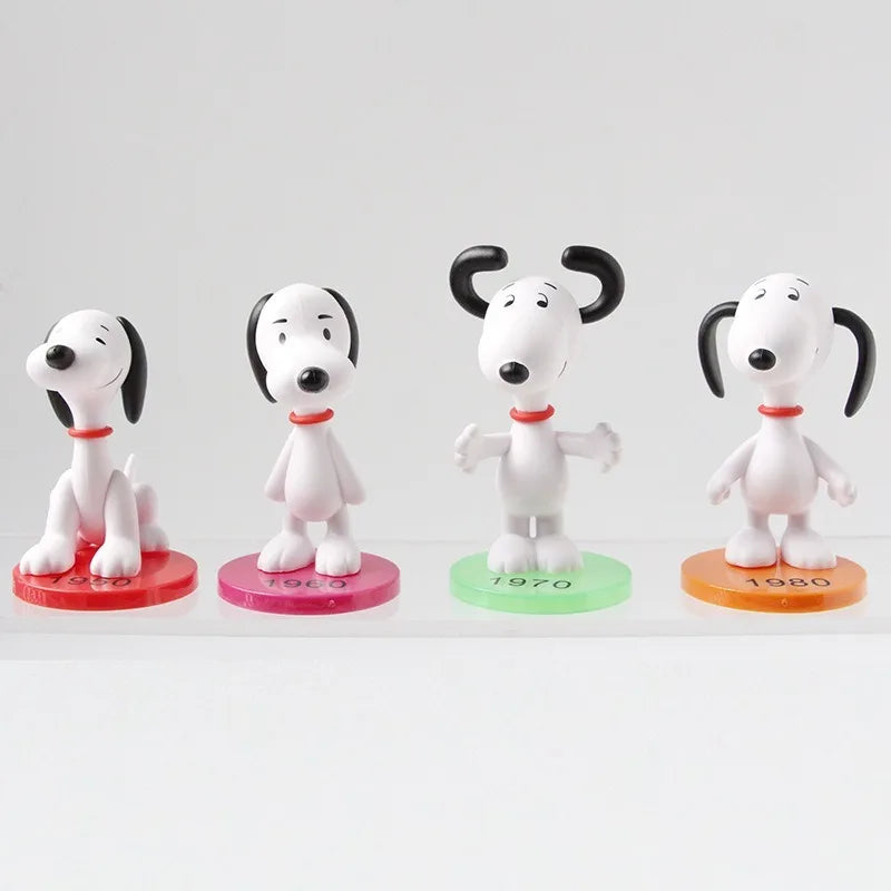 Hot Selling Q-version 8 Snoopy Era Series Cute Anime Wholesale Desktop Car Trendy Play Handmade Cake Decoration  Birthday Gift