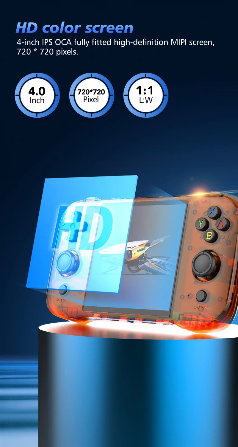 R46S Retro Handheld Game Console Linux System 4.0inch IPS Screen RK3566