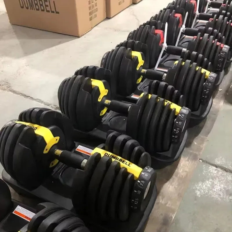Auf Lager Fitness Freihanteln Langhanteln 24KG 52,5LB Fitnessgeräte Verstellbares Hantelset Für Bodybuilding