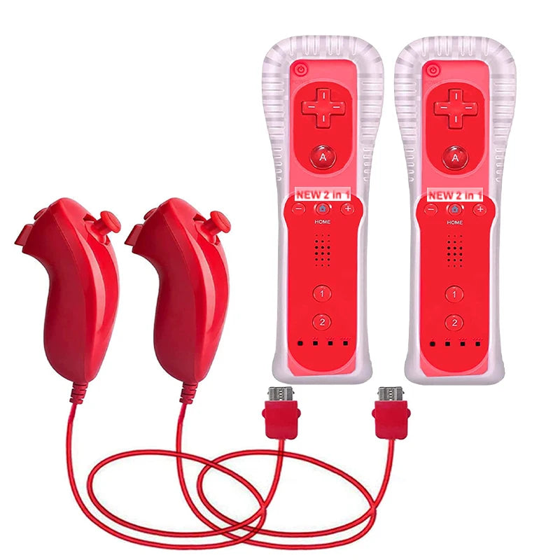 1pcs/2pcs Controller for Wii Remote Controller Gamepad Built-in Motion Plus Control For Wii/Wii U Console Wireless Game pad