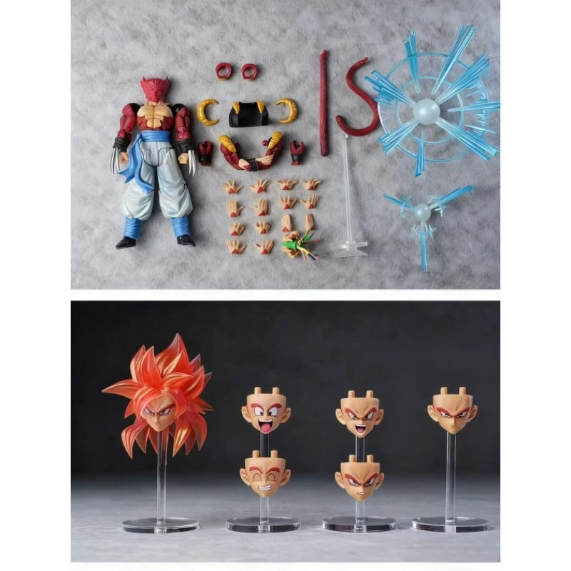 Kamione Tonsenarttoys Dragon Ball SHF Gogeta SSJ4 Anime Action Figures Toys Model