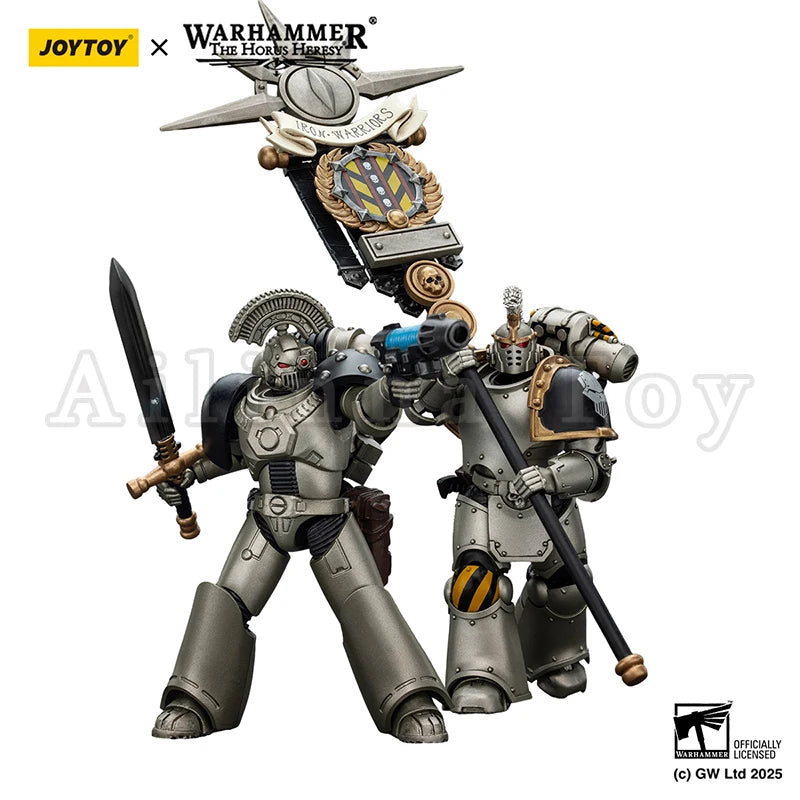 [Pre-Order]JOYTOY 1/18 Action Figure The Horus Iron Warriors MKVI Tactical Sergeant Command Squad Chosen with Legion Standard