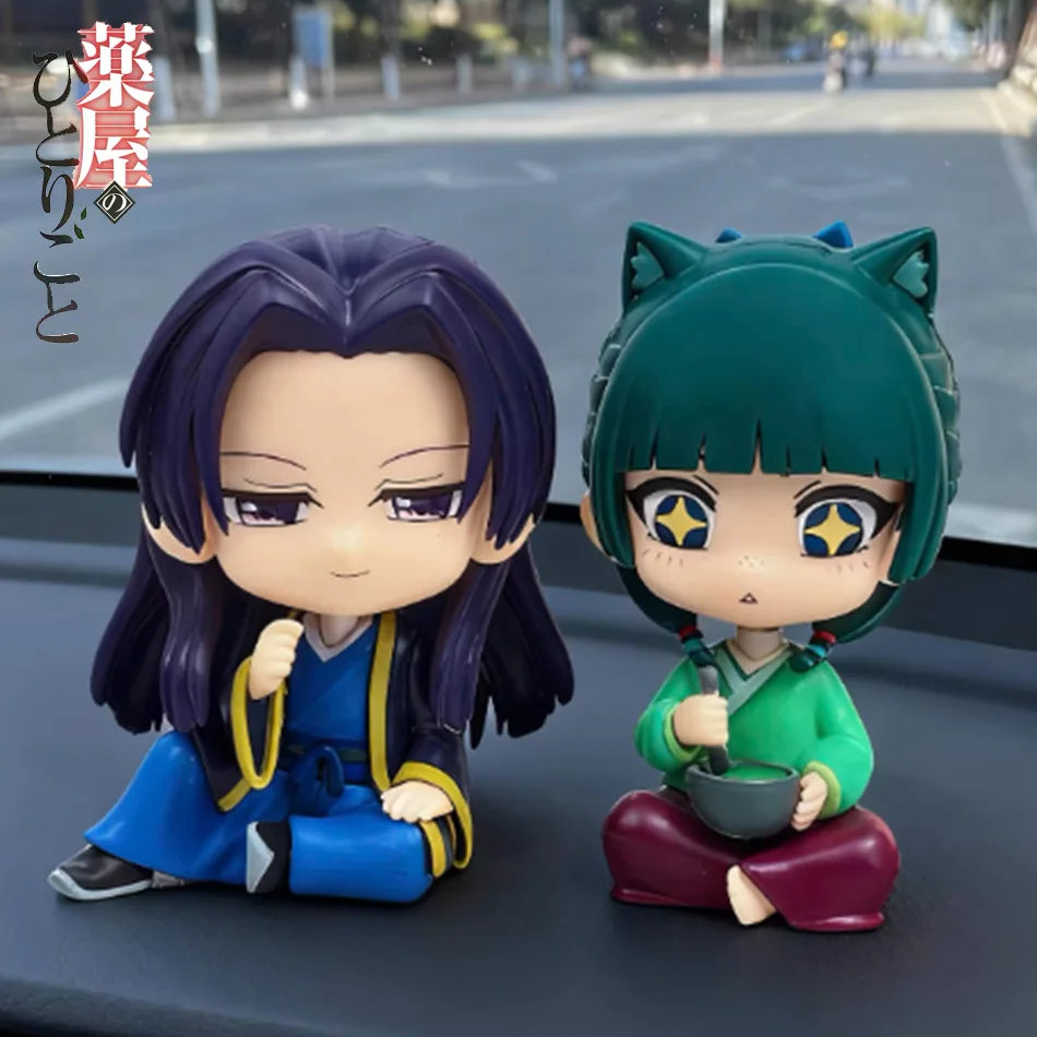 Q Version Maomao Jinshi Mini Figure Kawaii Sitting Anime Desktop Car Ornament Collectible Model Toy from the Apothecary Diaries