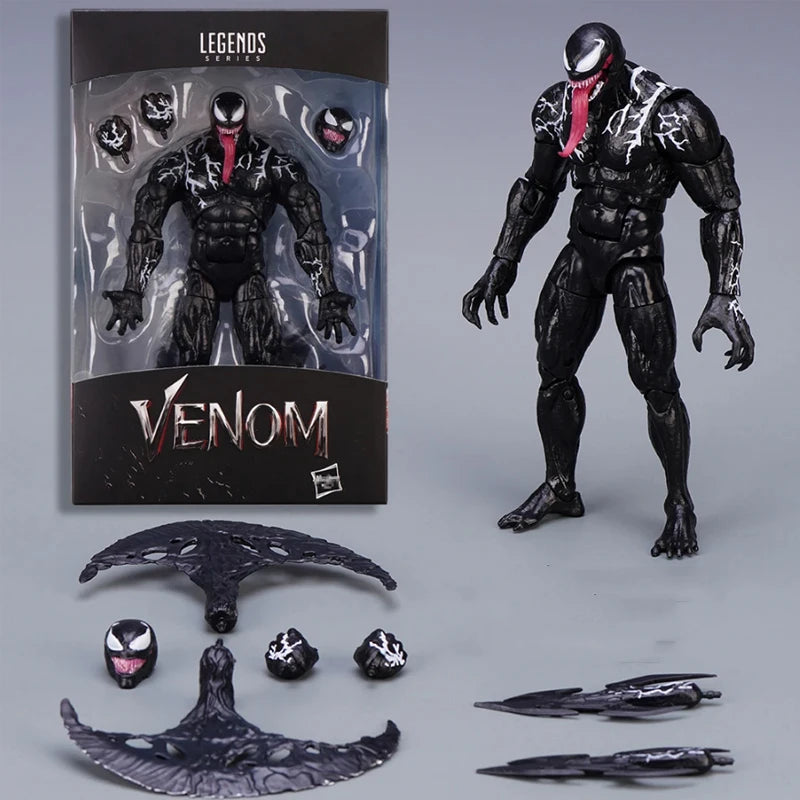 Venom Carnage Action Figure Joint Movable Toys Spider Man Legends Change Face Statue Model Doll Collectible Kids for Toy Gift