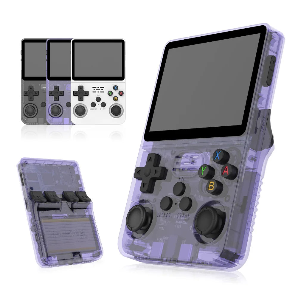 R36S Retro Handheld-Videospielkonsole ARKOS-System 3,5-Zoll-IPS-Bildschirm Klassischer tragbarer Pocket-Videoplayer 128G Spiele Junge Geschenk