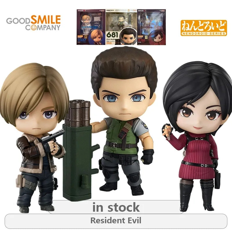 GSC Original Nendoroid Series Chris Redfield\Ada Wang\Leon Scott Kennedy Anime Action Figure Model Toys Ornaments Gifts Fo Boys