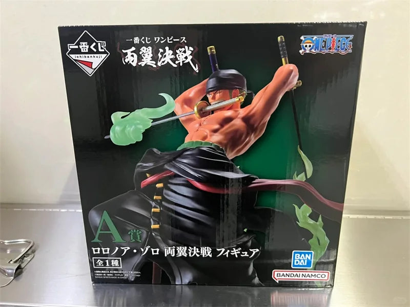 Bandai Original One Piece Ichiban Kuji Two Wings Battle Roronoa Zoro Sanji Anime Figures Toys For Kids Gifts Cool Collections