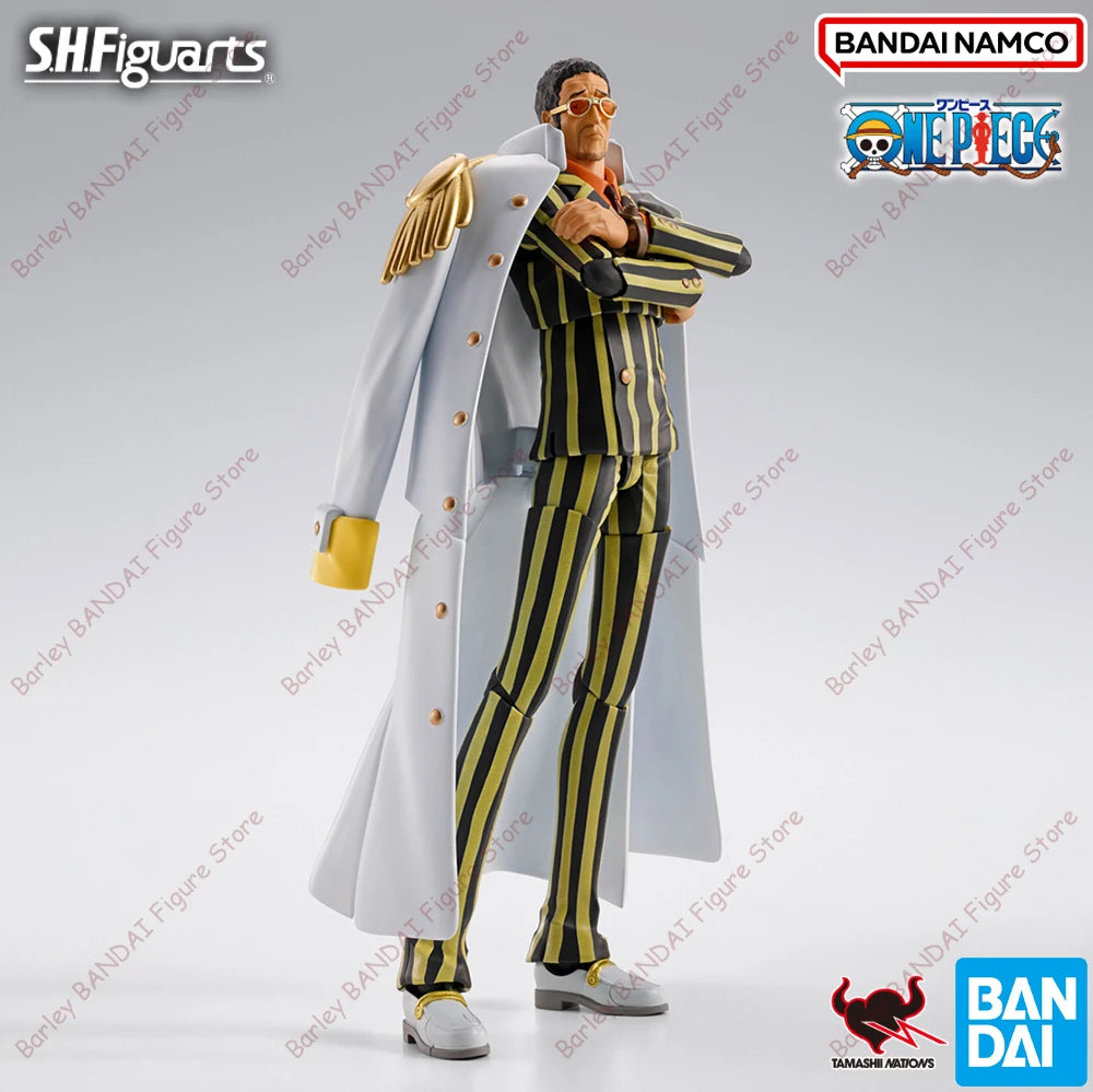 BANDAI PB Exclusive Genuine ONE PIECE S.H.Figuarts Borsalino Future Island Egghead Anime Figure Action Figurine Model Toys Gifts