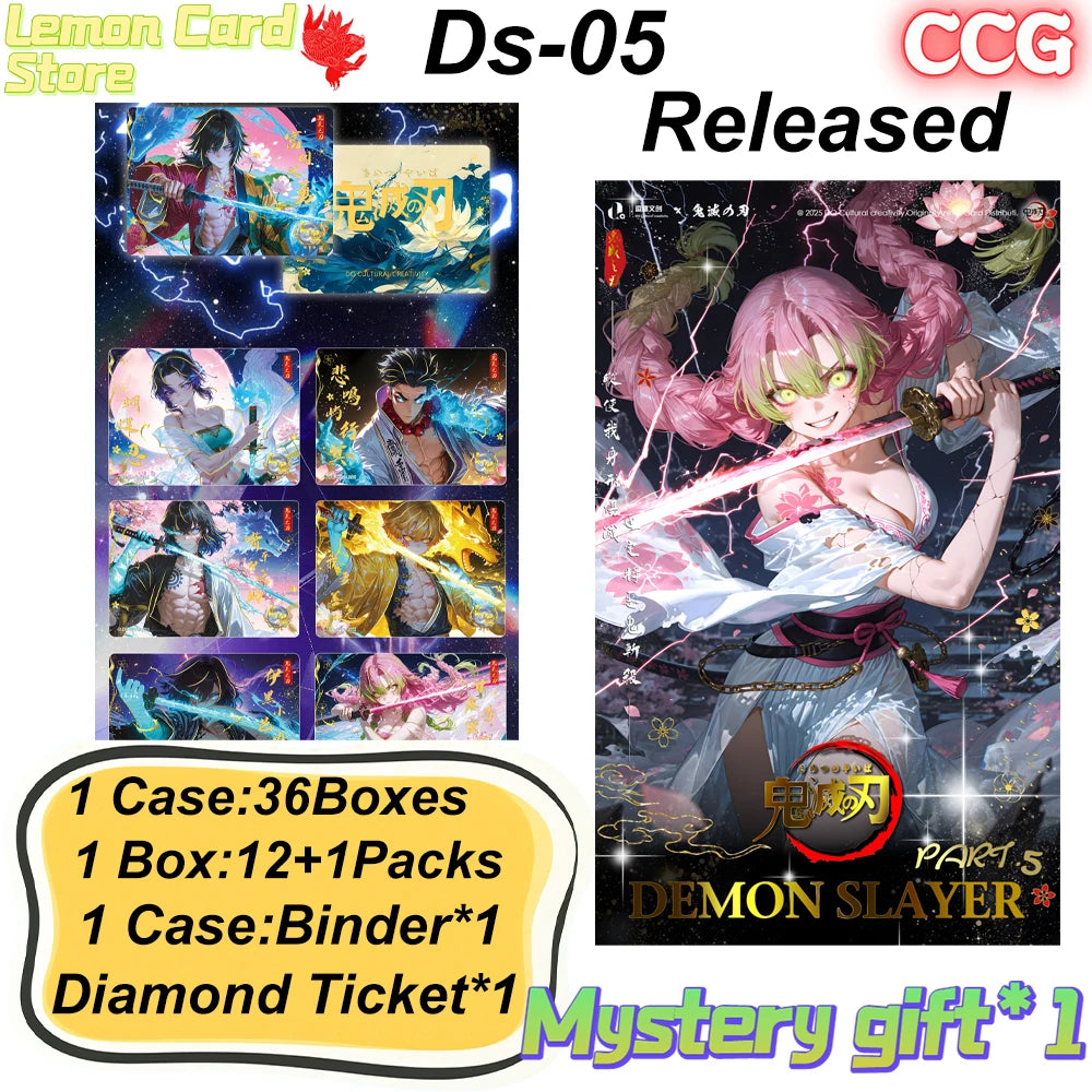 2026 Wholesale Newest Ds-05 Demon Slayer CCG TCG Collection Cards Nezuko Shinobu Kocho New Year Gift