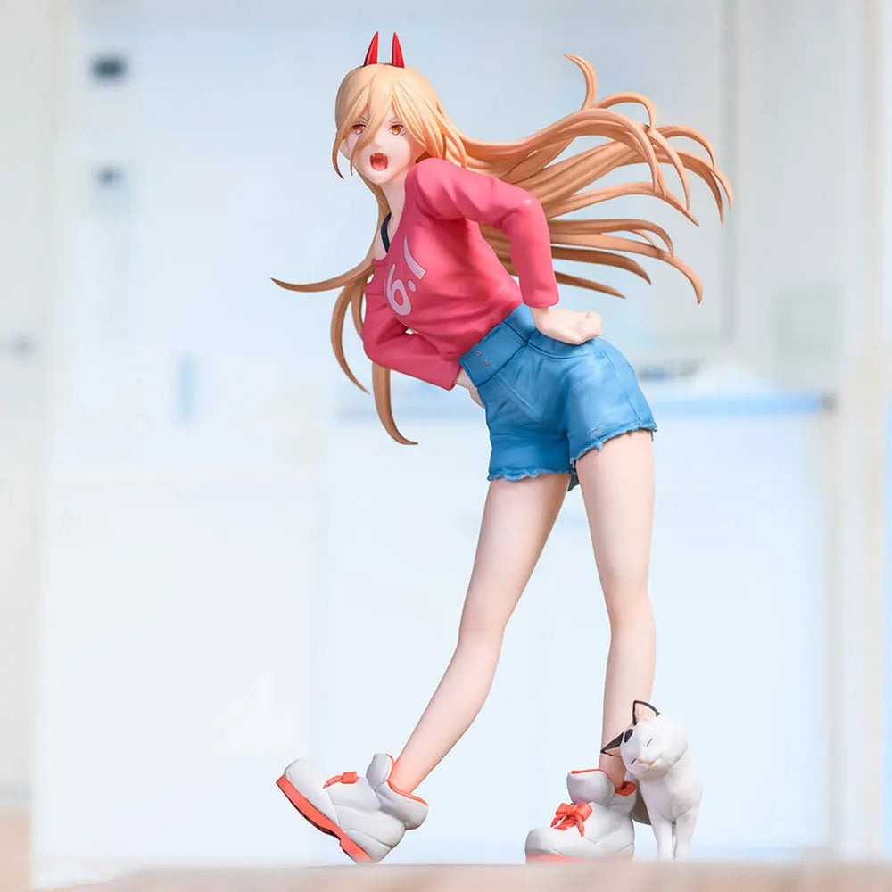 15CM Аниме CHAINSAW MAN Фигура POWER Седнало положение Аниме Модел Играчки Подаръци Колекция Декорация Орнаменти PVC