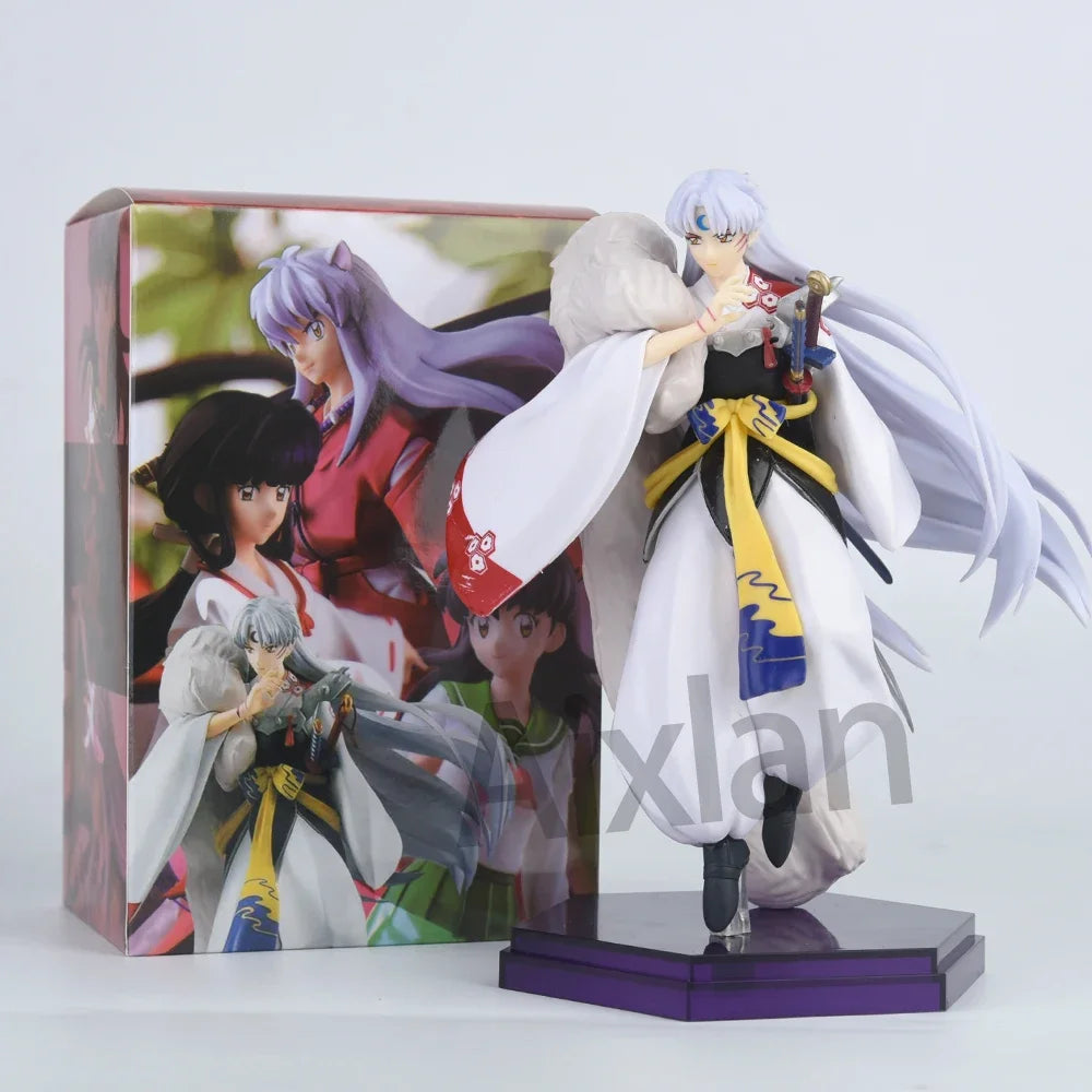 Aixlan 20 cm Inuyasha Anime Figur Sesshoumaru PVC Actionfigur Higurashi Kagome Figur Sammlermodell Spielzeug Kindergeschenk