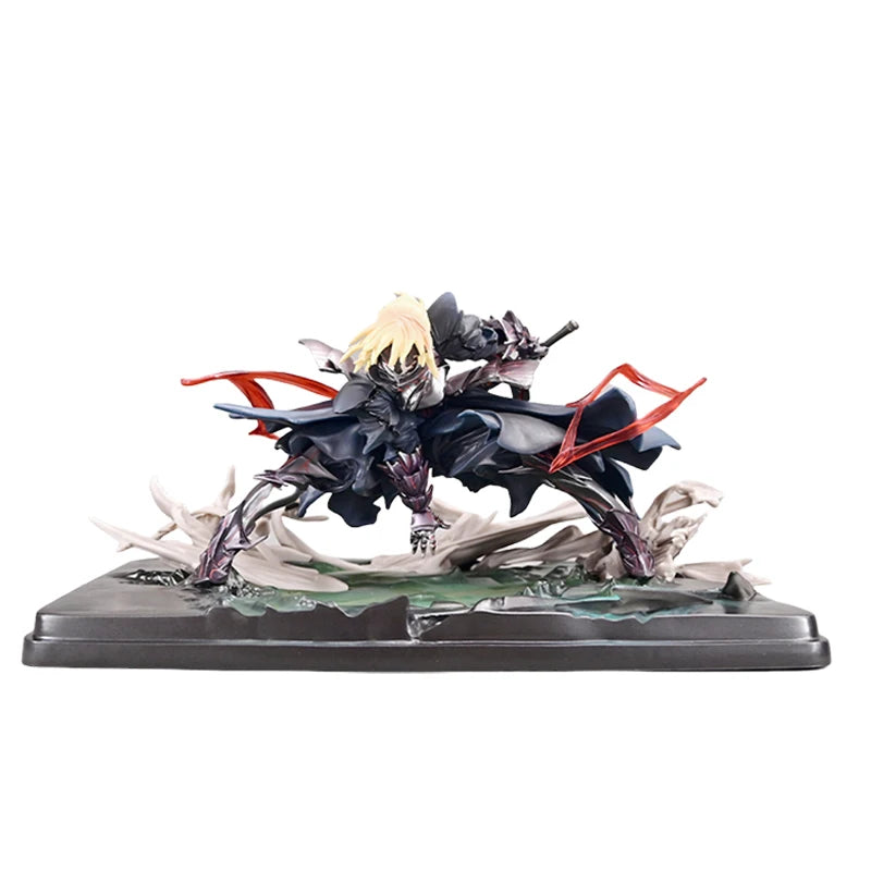 New Original Fatenight Fate Night Black Stubby Saber Gk Fighter Hand-Held Quadratic Element Anime Statue Decoration Model Gift