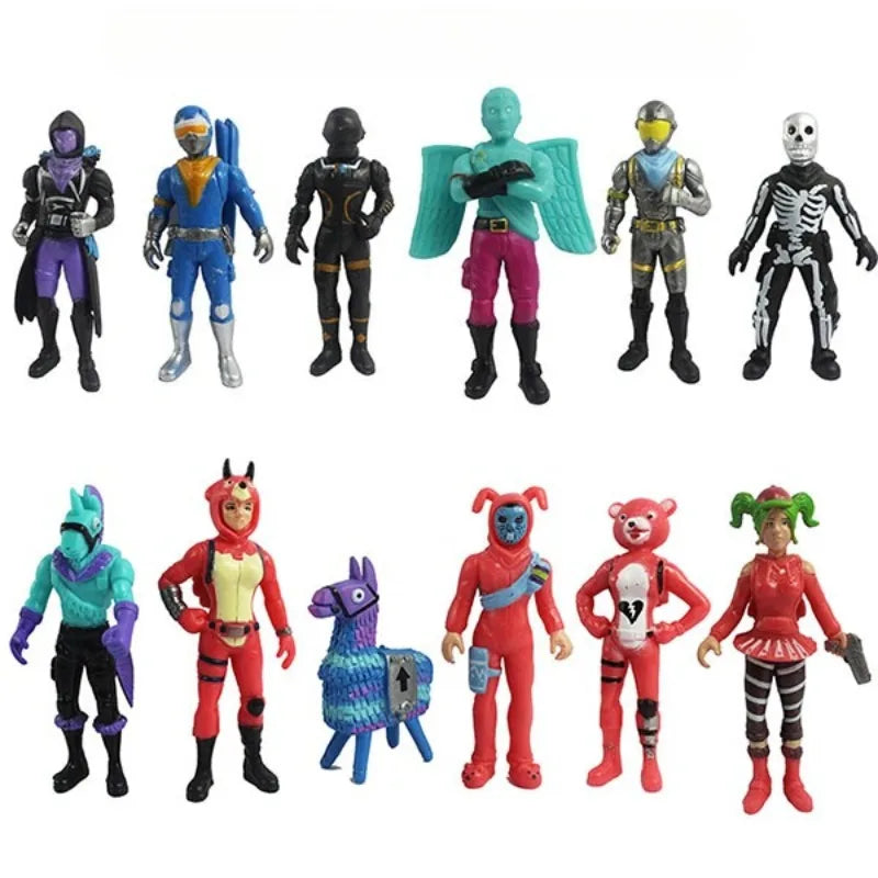 12pcs/set Fortnite Game Action Figure Anime Cartoon PVC Model Toy Doll Kawaii Room Decoration Cosplay Figurin Kids Birthday Gift