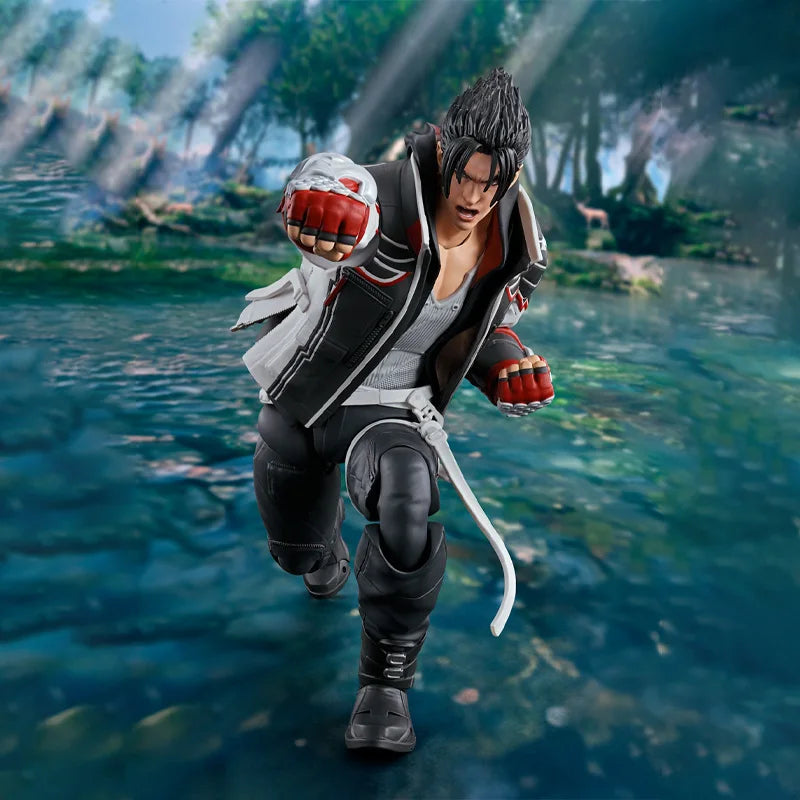 Bandai Original Genuine Figure Tekken 8 Model Kit Anime Figures SHF Jin Kazama Collection Model Action Figure Boys Toys Gifts