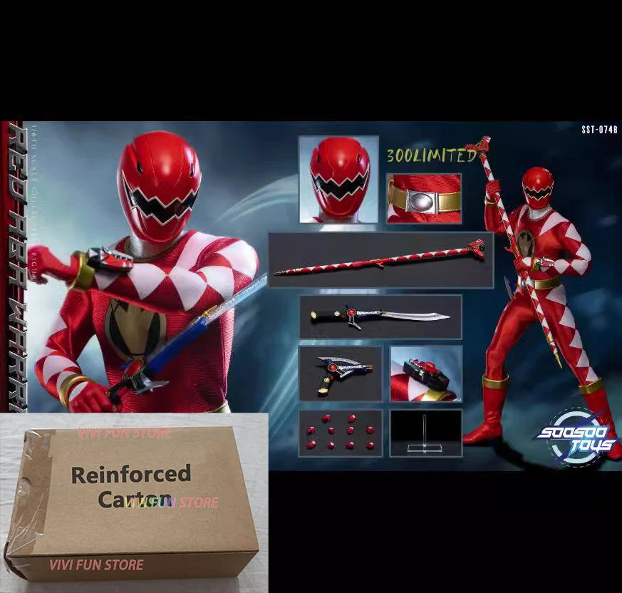 In Stock Originate Soosootoys SST074 Gaoranger/Hurricane/Ginga/Goren Red Movable  Model Toys Hyakujuu Sentai Gaoranger 1/6 SCALE