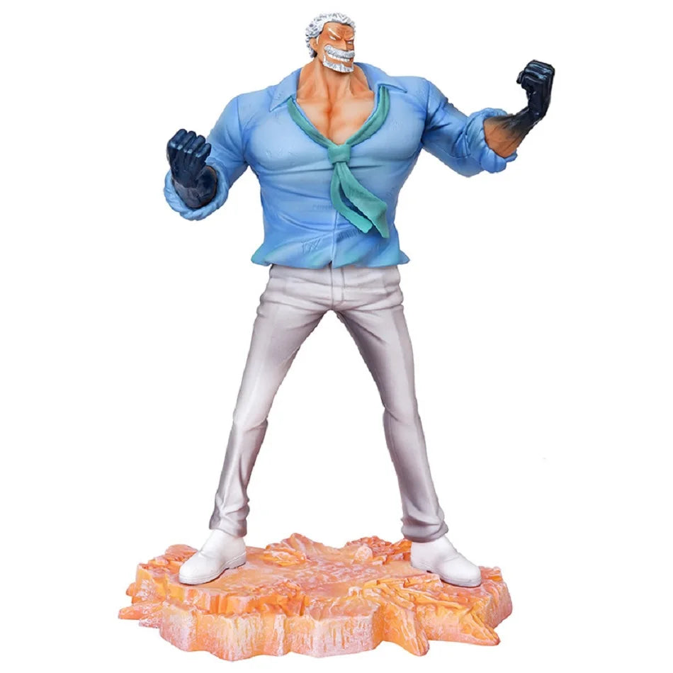 29cm One Piece Anime Figures Monkey D Garp Standing Posture Sculpture Scene Doll Pvc Model Statue Ornament Collection Toys Gifts