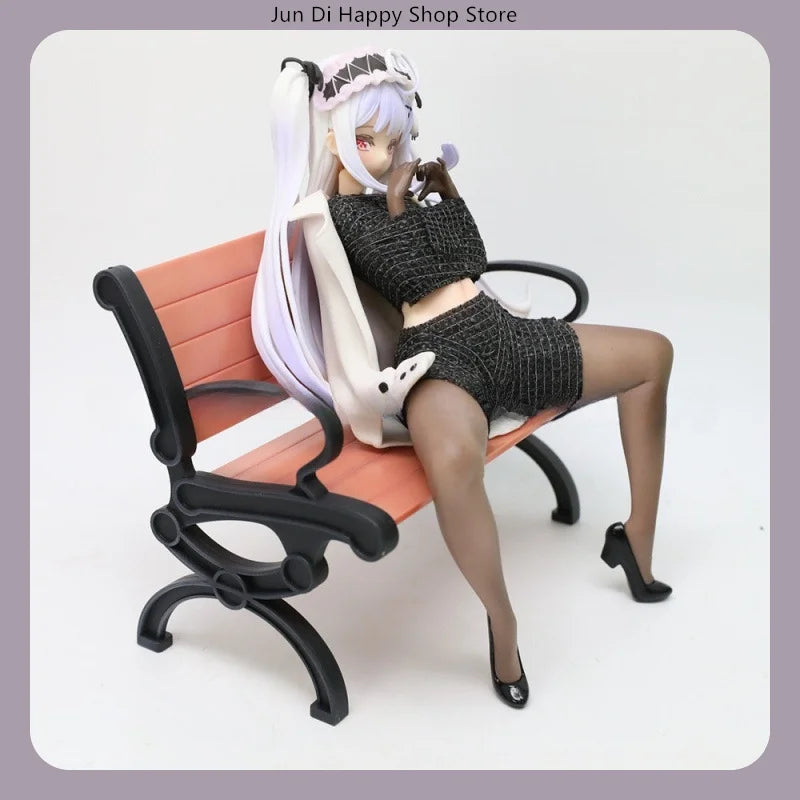 17.5cm Anime Girl Sitting on Chair Pose Anime Figure Model Statue Collection Desktop Decoration Ornament Toy Gift for Fans