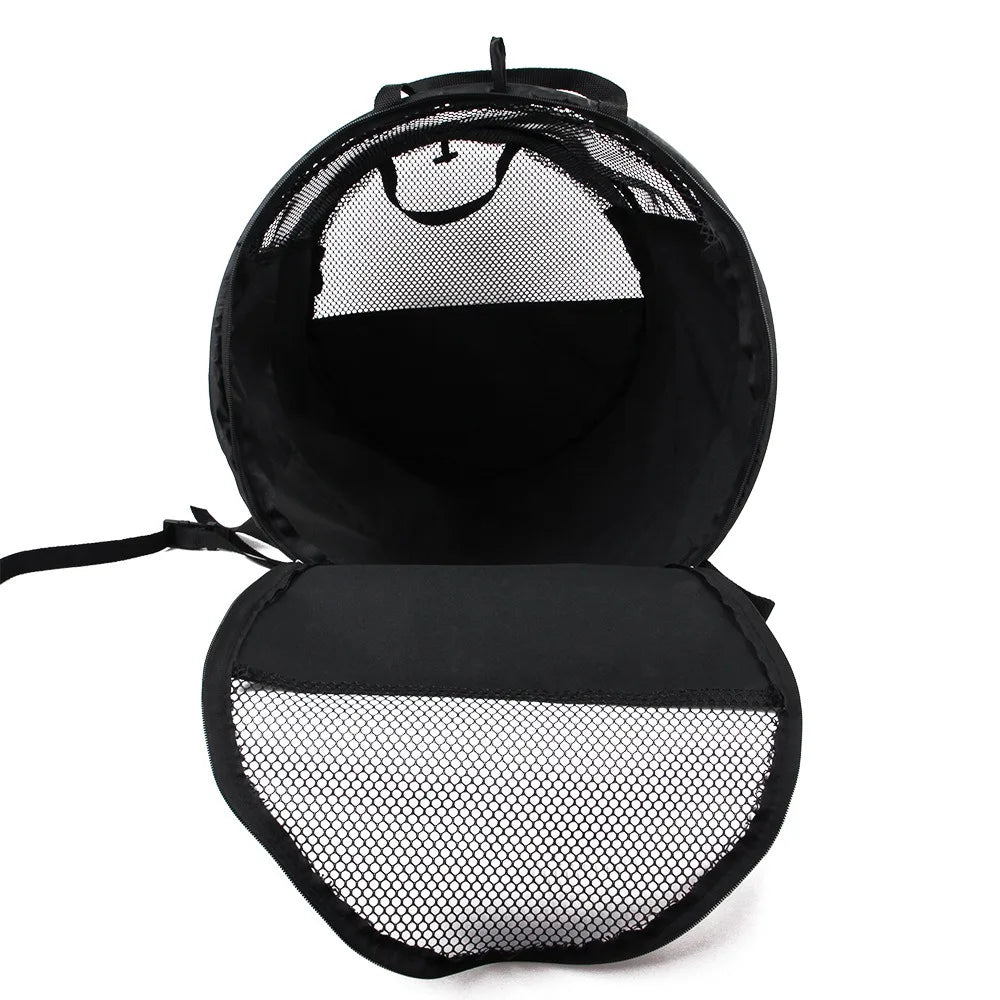 Foldable Pet Car Bag with Safety Belt Cylindrical Dog Car Seat Carrier Large Capacity Wear-resistant Car Rear Dog Seat Tent