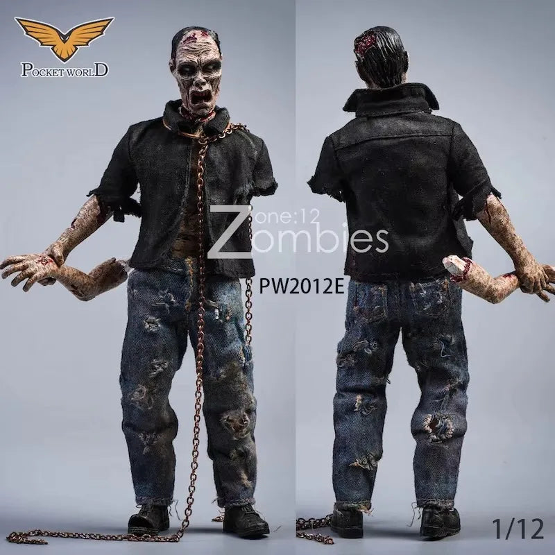 In Stock POCKET WORLD Original 1/12 Zombie Zombie Mobile Doll Model Handmade Toy Gift Collection