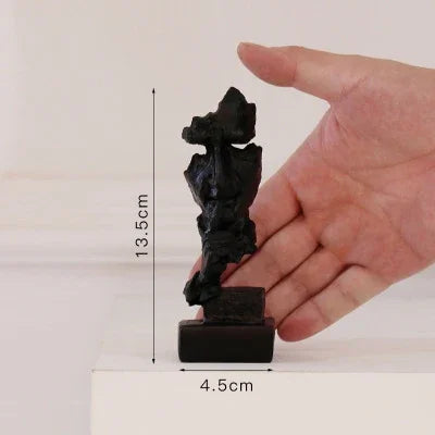 Bronze Silence Is Golden Statue Ornaments Abstract Figure Sculpture Resin Crafts Creative Interior Home Decor Modern Figurines