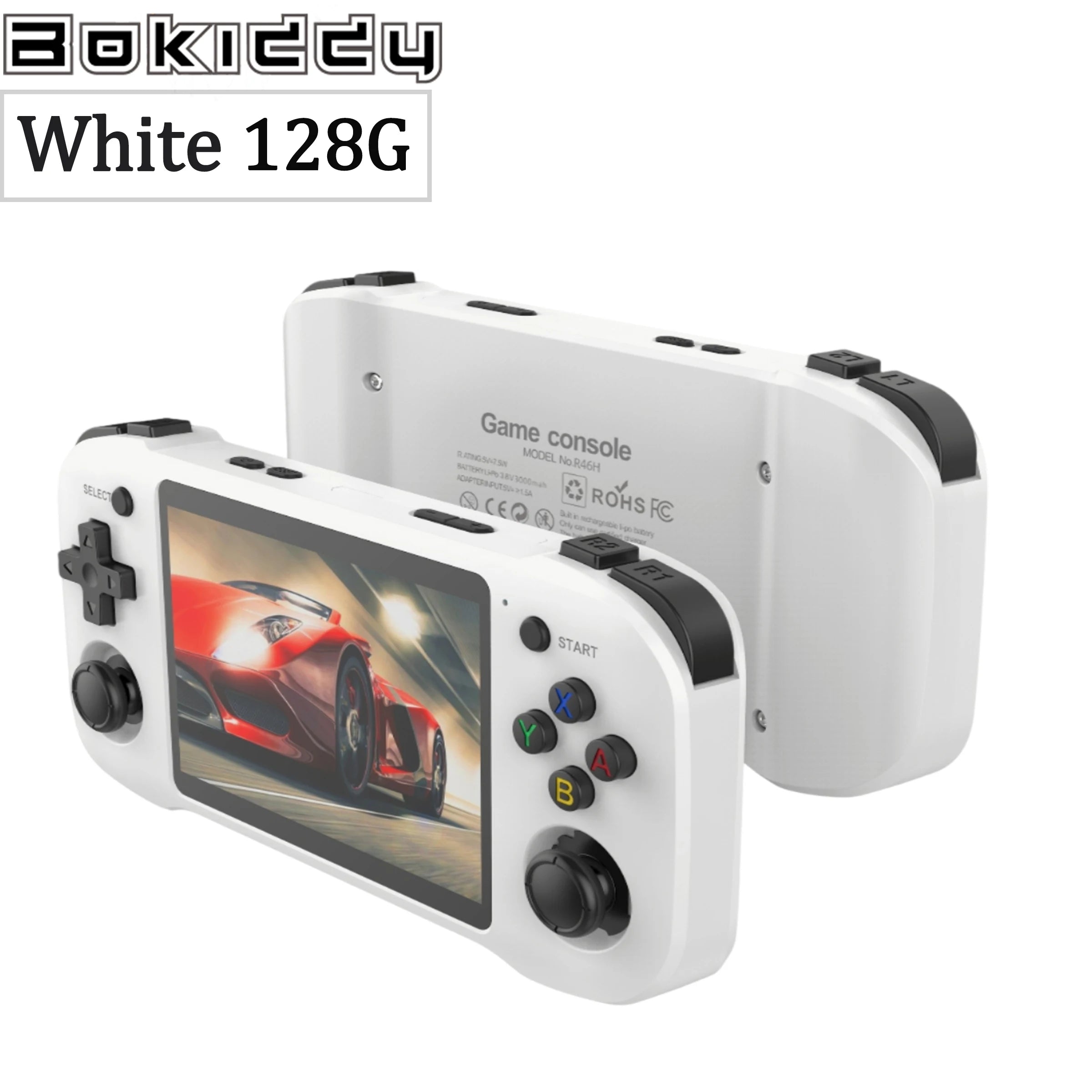 BOKIDDY R46H Retro Handheld Console Classic Game 4.2 inch HD IPS Screen Portable Video Player MAX 128G 29K Game R36H Best Gift