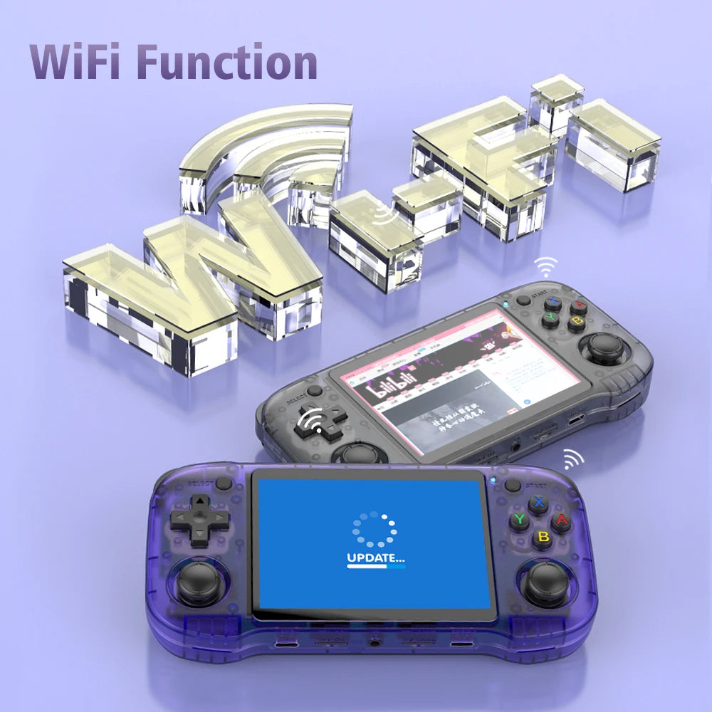 R46H Retro-Handheld-Spielekonsole Open-Source Integriertes WLAN 1024*768 4,2 Zoll IPS-Bildschirm Pocket Video Movie Player Jungengeschenk