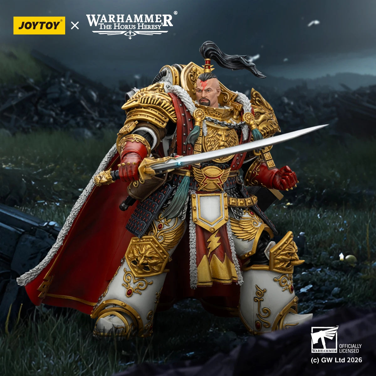 【Pre-sale】JOYTOY Warhammer 40K The Horus Heresy White Scars Jaghatai Khan Primarch of The Vth Legion 1/18 Action Figure Toy
