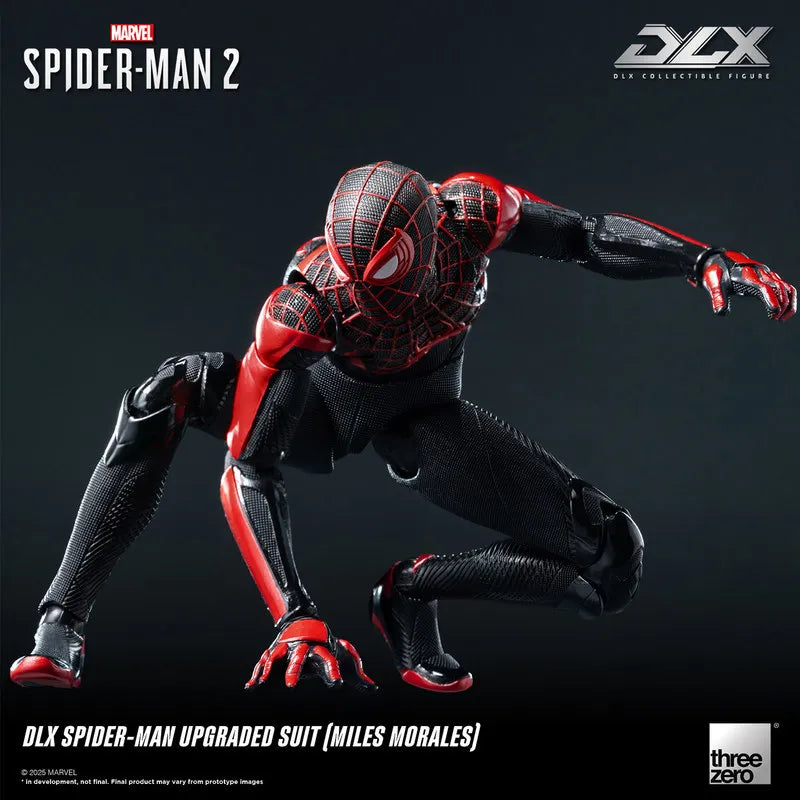 Threezero Dlx Marvel Spider Man 2 Miles Morales 1 12 Scale Upgraded Suit Fully Articulated Collectible Action Figure