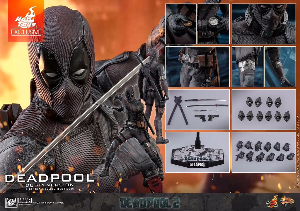 1/6 Scale Authentic Hottoys Mms505 Deadpool 2 Dusty Version Grey Wade Wilson Limited Action Figure Set Collectible Toy Gift