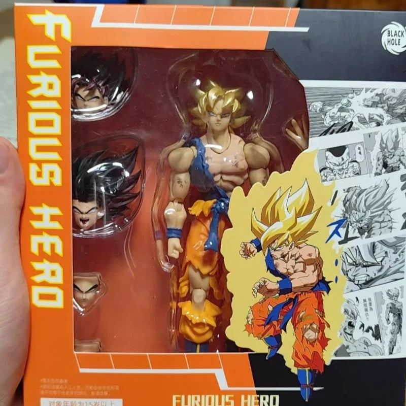 Genuine Black Hole Toys Dbz Son Goku Shf Ssj Super Saiyan Warrior Awakening Ver Anime Action Figure Collectible Custom Gifts
