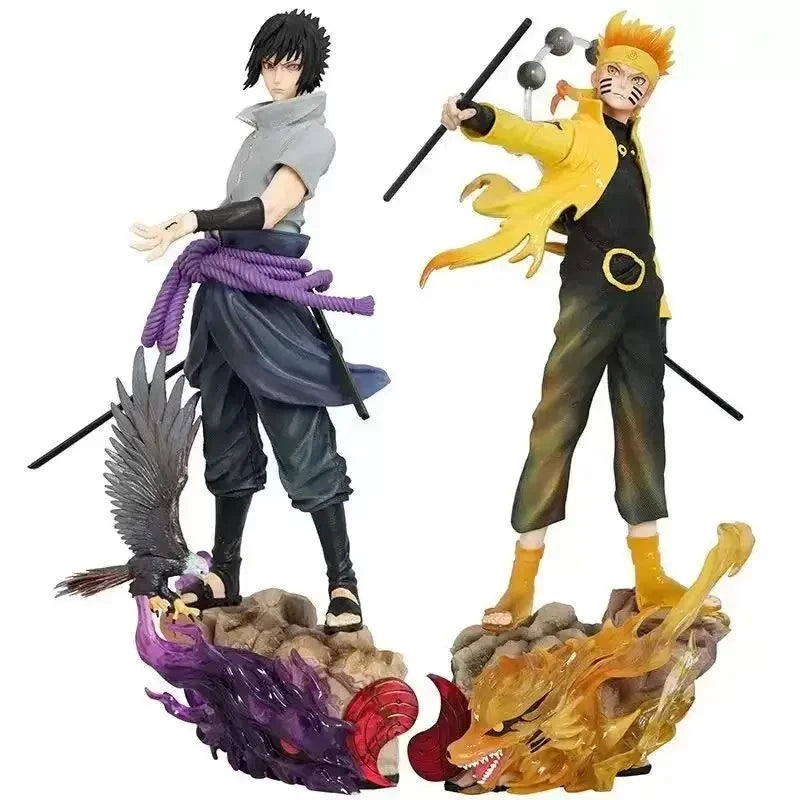 New Model Hypoxia Uzumaki Naruto Uchiha Sasuke Ninja GK Peripheral Ornaments Trendy Play Birthday Gift Anime Figure Model Doll
