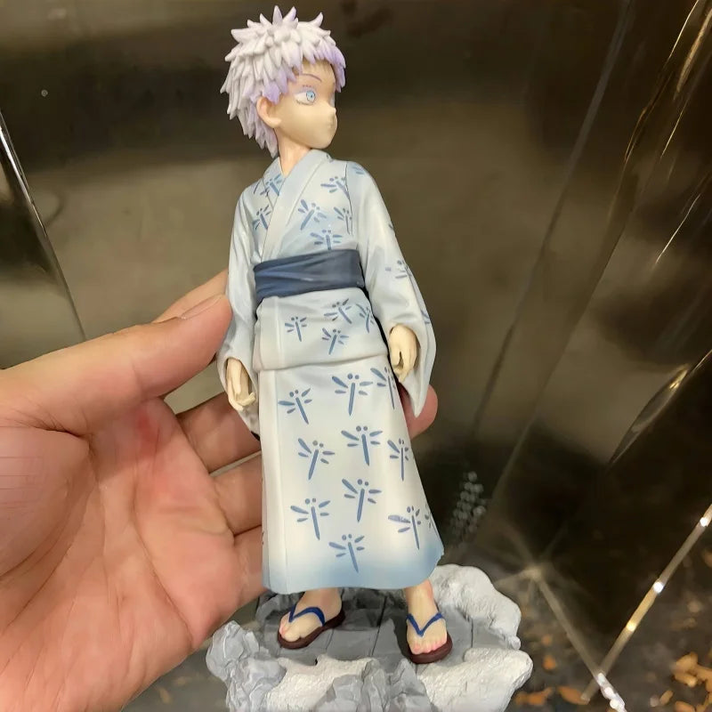 Hot Sale Anime Jujutsu Kaisen Figures Satoru Gojo Childhood  Action Figurine Q Version Pvc Desktop Decoration Toy Christmas Gift