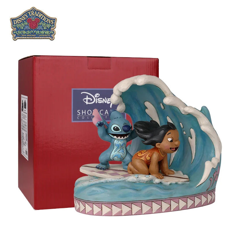 Disney Traditions Jim Shore Lilo And Stitch 15th Anniversary Surfing Collectible Figurine Desktop Ornament Gift For Women