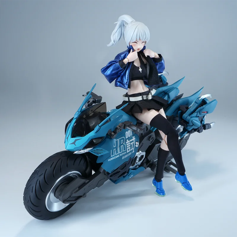 [IN-STOCK]Nuke Matrix Fantasy Girls CF08 Cyclone Hopper Yip Fung Sim Mecha Girl Buildable Action Figure With Cyber Motorcycle