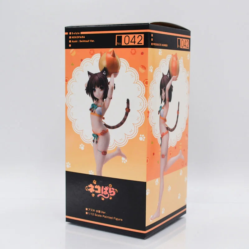 14cm S-style Nekopara Azuki Anime Figure Nekopara Coconut Swimsuit Action Figure Chocola/Vanilla Figurine Adult Model Doll Toys