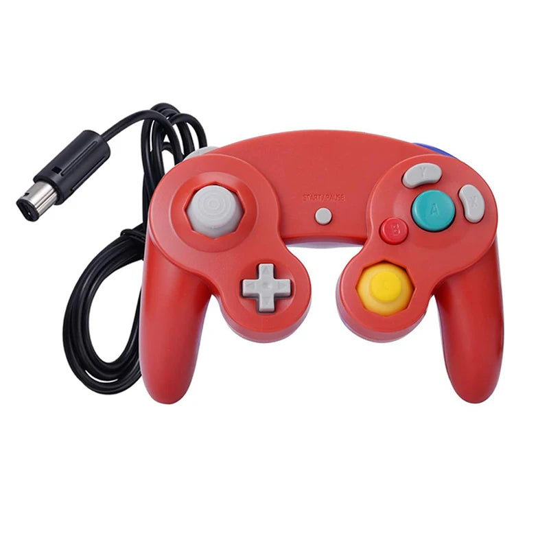 Portable Classic Wired Gaming Joypad Controller with Vibration Function Compatible with Wii NGC Gamecube Game Cube