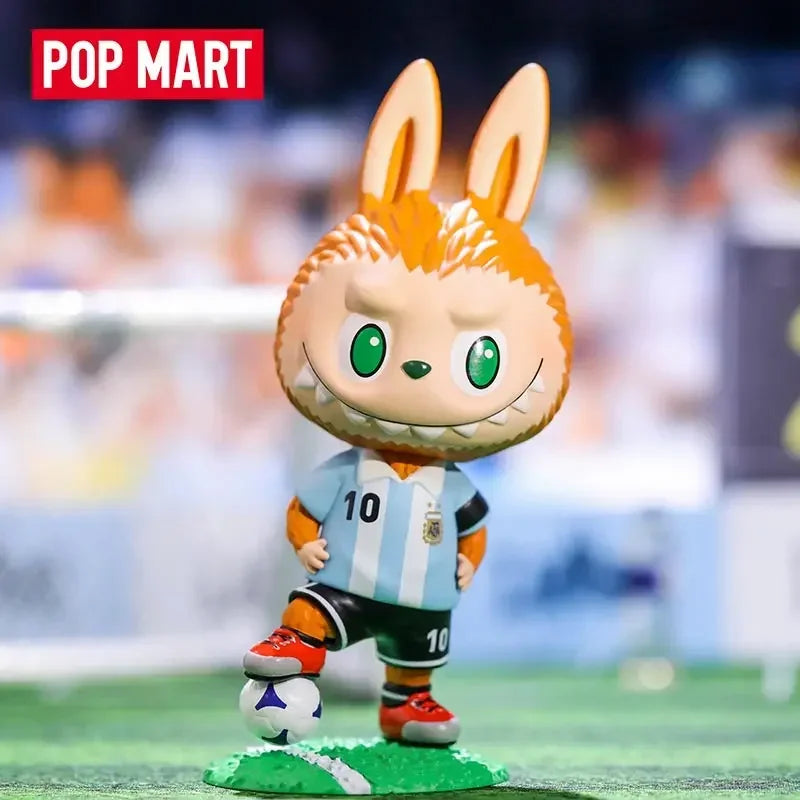 POP MART LABUBU ASOCIACION DEL FUTBOL ARGENTINO Серия Blind Box Мистериозна кутия Guess чанта Играчки Кукла Сладка Аниме Фигурка Настолна