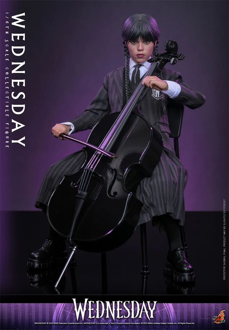 In Stock HotToys TMS135 Wednesday Naraku Gakuin Style 1/6 Soldier Figure Anime Action Figure Toy Gift Model Collection